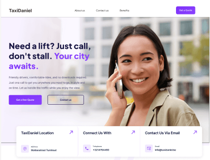 🚖 TaxiDaniel-Responsive Taxi Service Website